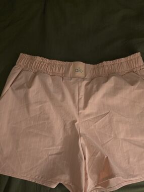 ALO Yoga Blush Pinstripe Athletic Shorts
